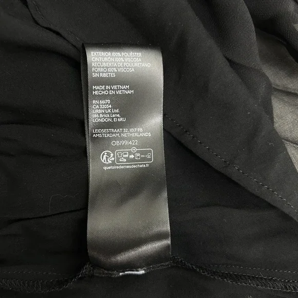 Anthropologie Maxi Skirt Faux‎ Leather Sheer Overlay Pleated Sz 6 Boho Goth Chic - Picture 9 of 10